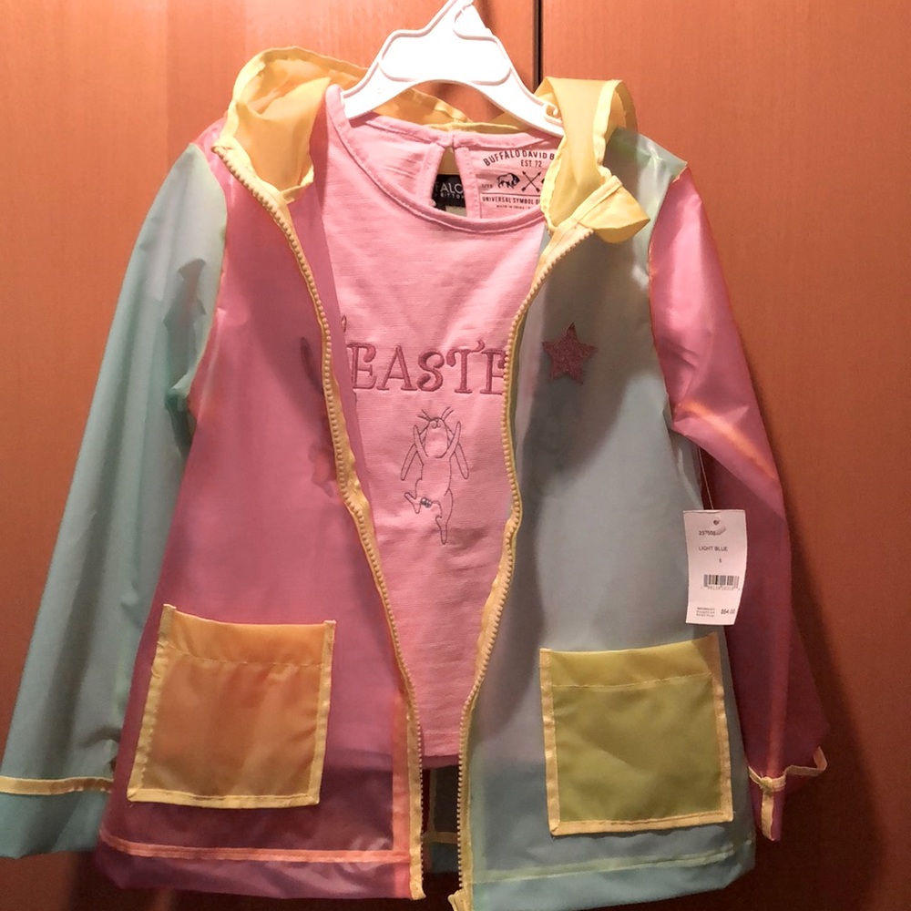 Raincoat with Easter Bunnies Shirt for Girl